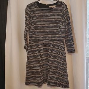 LOFT black and white striped dress